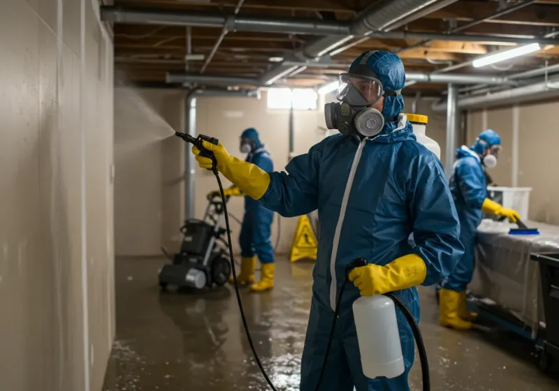 Basement Sanitization and Antimicrobial Treatment process in Myrtle Grove, NC